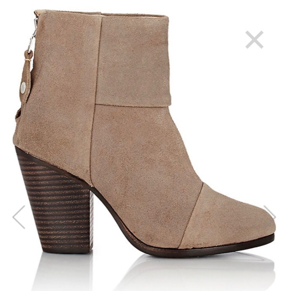 Rag & Bone Stone waxed suede Classic Newbury boots